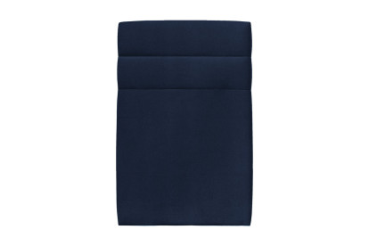 Lit 90x190 cm - Sommier tapissier H35 cm + tête de lit à lignes - Tissu Velours Bleu Océan