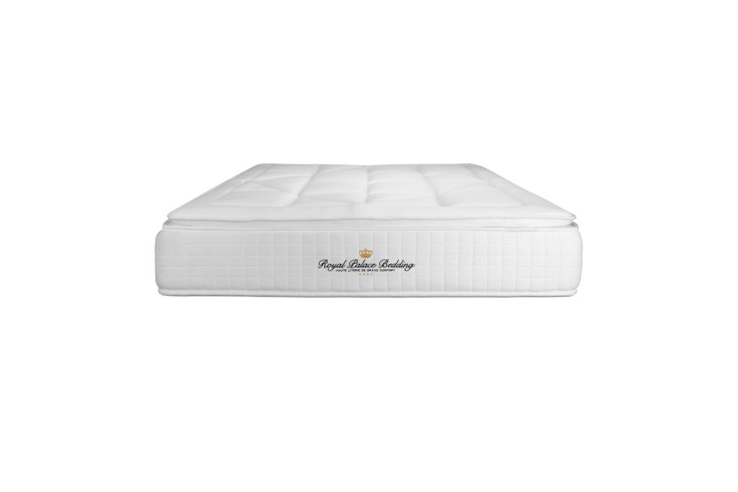 Pack lit complet 160x200 cm - Matelas + 2 Sommiers Blancs + 2 oreillers + Couette - George V