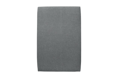 Lit 90x200 cm - Sommier tapissier H29 cm + tête de lit tapissée - Tissu Toile natté Gris Anthracite