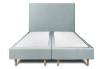 Lit 2x80x200 cm avec Tête de lit tapissée - Tissu Velours