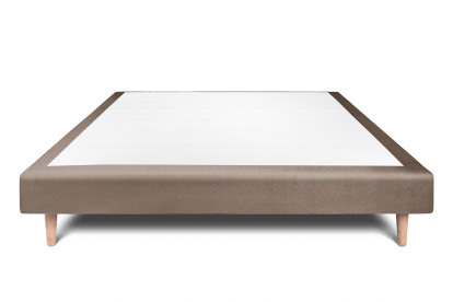 Sommier Tapissier 160x200 cm - H29 cm - Velours - Taupe