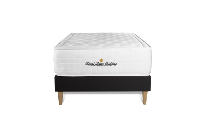 Ensemble Matelas Sommier 90x190 cm - Sommier Noir (déjà monté) - Buckingham