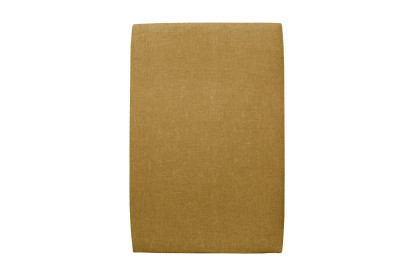 Lit 90x200 cm - Sommier tapissier H35 cm + tête de lit tapissée - Tissu Toile natté Jaune