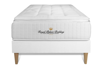 Ensemble Matelas Sommier 120x200 cm - Sommier Blanc (déjà monté) - George V