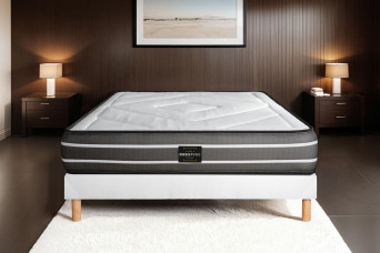 Ensemble Matelas Sommier 160x200 cm - Sommier Blanc (en kit) - Exclusive