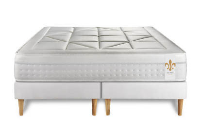 Ensemble Matelas Sommier 160x200 cm - 2 Sommiers Blanc - Vingt-Huit