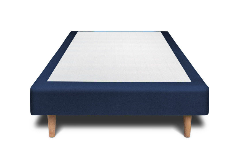 Lit 90x200 cm avec Tête de lit capitonnée - Tissu Velours