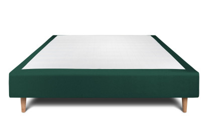 Sommier Tapissier 140x200 cm - H35 cm - Velours - Vert