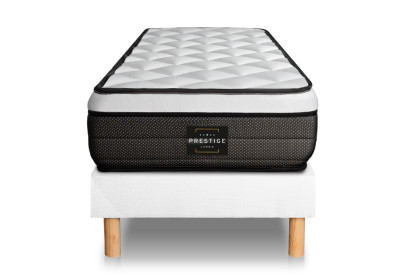 Ensemble Matelas Sommier 120x190 cm - Sommier Blanc (en kit) - Suite