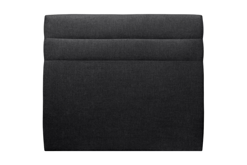 Tête de lit 160 cm Lignes - Tissu Toile Natté Noir