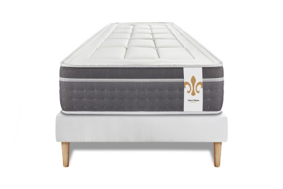 Ensemble Matelas Sommier 90x200 cm - Sommier Blanc (en kit) - Trente