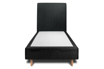 Lit 90x200 cm avec Tête de lit tapissée - Tissu Bouclette