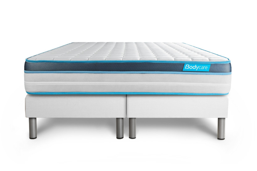 Ensemble Matelas Sommier 180x200 cm - 2 Sommiers Blanc - Perform