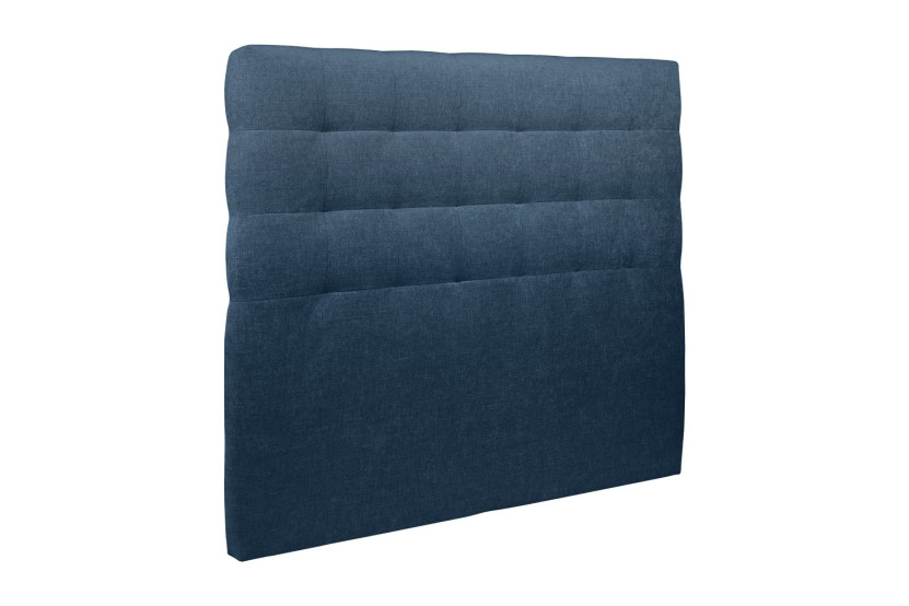 Tête de lit 200 cm Capitonnée - Tissu Toile Natté Bleu Ocean
