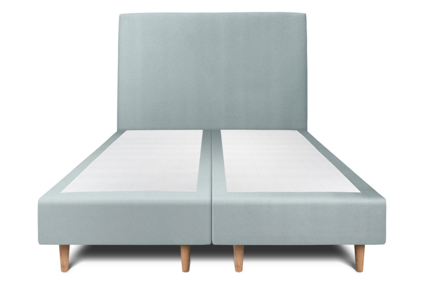 Lit 2x90x200 cm avec Tête de lit tapissée - Tissu Velours
