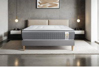 Ensemble Matelas Sommier 160x200 cm - Sommier Gris (en kit) - Vingt-Six PLUS Ensemble Matelas Sommier 160x200 cm - Sommier Gris (en kit) - Vingt-Six PLUS