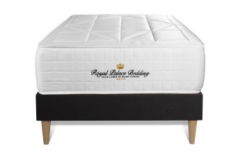 Ensemble Matelas Sommier 90x200 cm - Sommier Noir (déjà monté) - Windsor