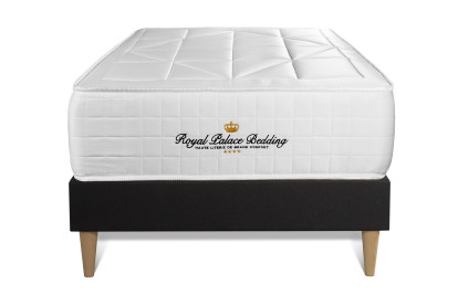 Ensemble Matelas Sommier 90x200 cm - Sommier Noir (déjà monté) - Windsor