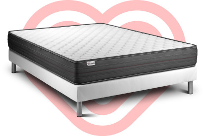 Ensemble Matelas Sommier 180x200 cm - Sommier Blanc (en kit) - Vitalpower