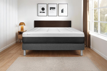 Ensemble Matelas Sommier 180x200 cm - Sommier Gris (en kit) - Vital Form