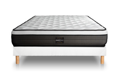 Ensemble Matelas Sommier 140x200 cm - Sommier Blanc (en kit) - Suite