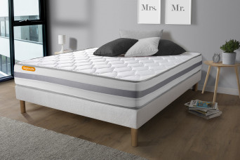 Matelas 140x190 cm Ressorts ensachés et Mémoire de forme - Memo Spring