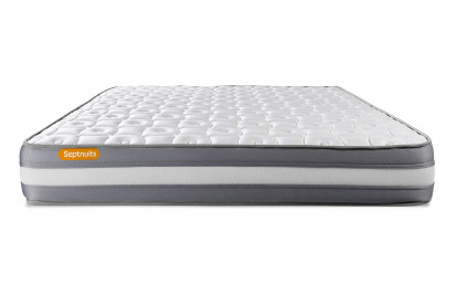 Ensemble Matelas Sommier 140x200 cm - Sommier Blanc (déjà monté) - Memo Plus