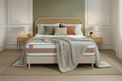 Matelas 200x200 cm Ressorts ensachés et Mémoire de forme - Le Délicat