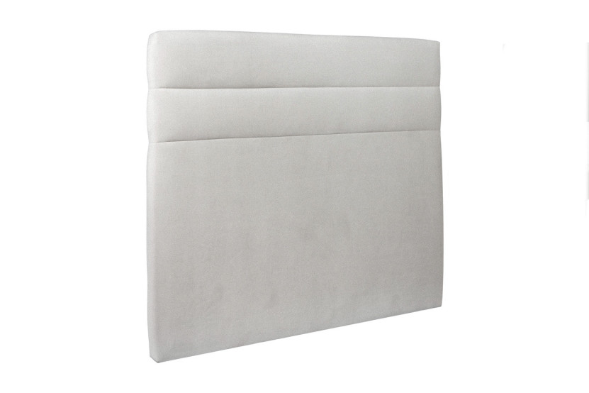 Tête de lit 160 cm Lignes - Tissu Velours Gris Clair
