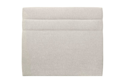 Tête de lit 135 cm Lignes - Tissu Toile Natté Beige Clair