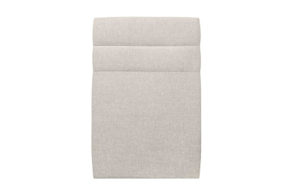 Lit 90x200 cm - Sommier à lattes H29 cm + tête de lit à lignes - Tissu Toile natté Beige Clair