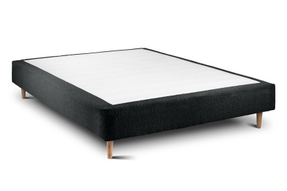 Sommier Tapissier 160x200 cm - H35 cm - Bouclette - Noir