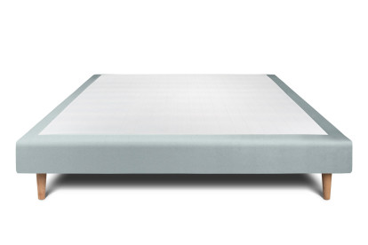 Sommier Tapissier 150x200 cm - H29 cm - Velours - Gris bleuté