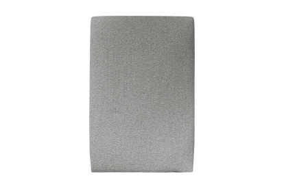 Lit 90x200 cm - Sommier tapissier H29 cm + tête de lit tapissée - Tissu Bouclette Gris