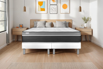 Matelas 200x200 cm Ressorts ensachés et Mémoire de forme - Vital Care