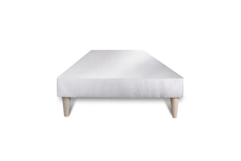 Ensemble Matelas Sommier 90x190 cm - Sommier Blanc (déjà monté) - George V