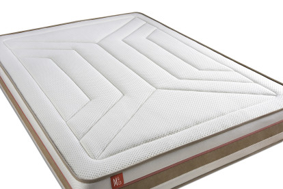 Ensemble Matelas Sommier 200x200 cm - Sommier Beige (en kit) - Le Tendre