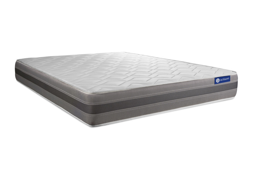 Pack lit complet 180x200 cm - Matelas + Sommier Blanc (en kit) + 2 oreillers + Couette - Actilatex Relax