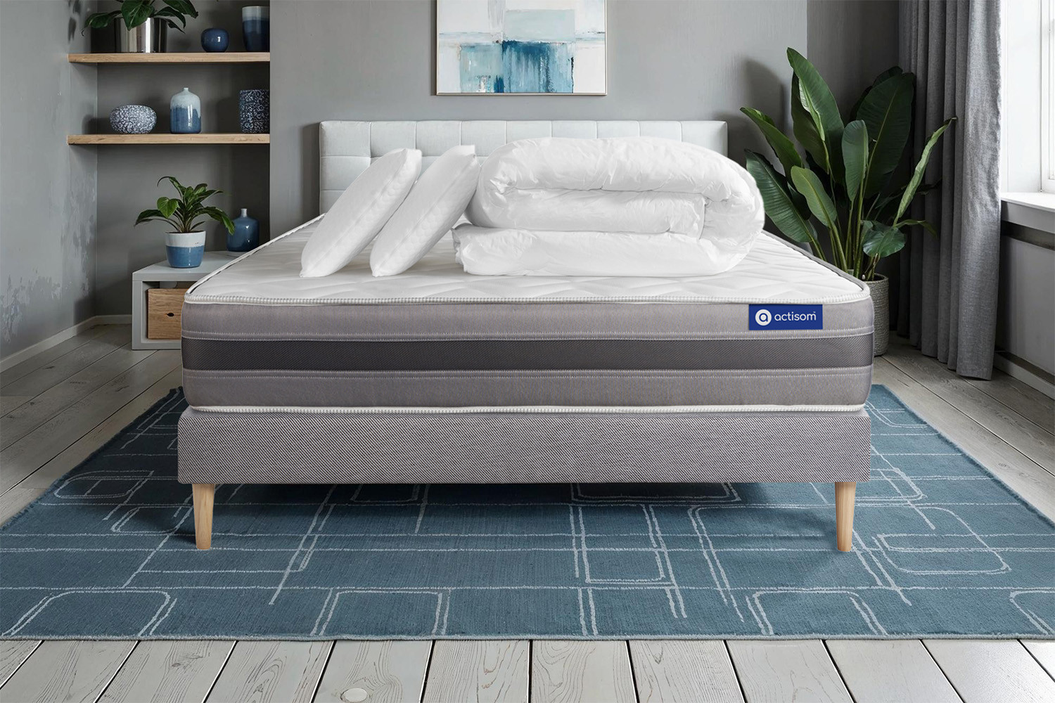 Lit Complet Sommier Matelas 140x190