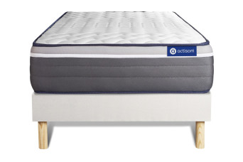 Ensemble Matelas Sommier 80x200 cm - Sommier Blanc (en kit) - Actiflex Plus