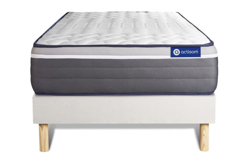 Ensemble Matelas Sommier 80x200 cm - Sommier Blanc (en kit) - Actiflex Plus