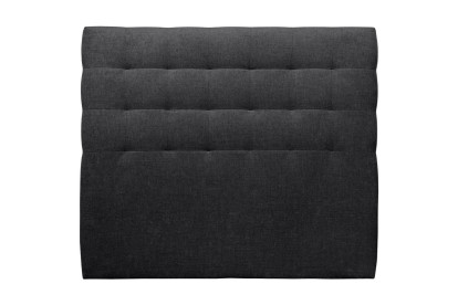 Tête de lit 180 cm Capitonnée - Tissu Toile Natté Noir