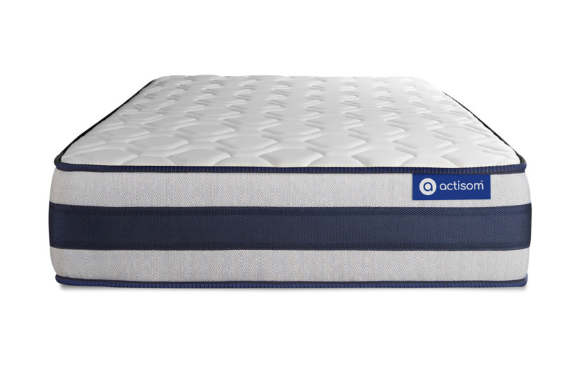 Ensemble Matelas Sommier 80x200 cm - Sommier Blanc (en kit) - Actimemo Ergo