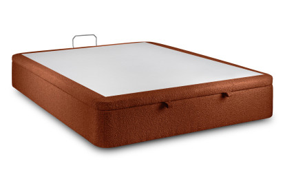 Sommier Coffre 140x200 cm - Bouclette - Terracotta