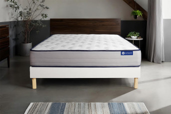 Ensemble Matelas Sommier 140x200 cm - Sommier Blanc (en kit) - Actimemo Form
