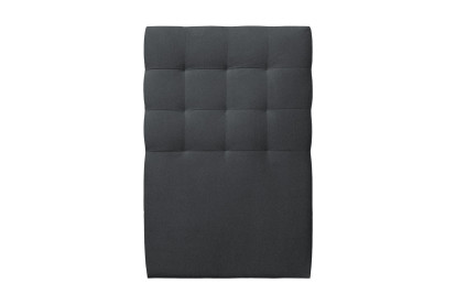 Lit 90x190 cm - Sommier à lattes H29 cm + tête de lit capitonnée - Tissu Velours Gris Anthracite