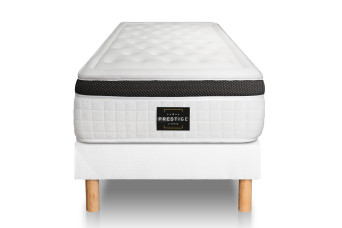 Ensemble Matelas Sommier 80x200 cm - Sommier Blanc (en kit) - Privilège