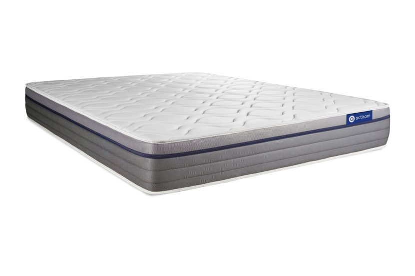 Ensemble Matelas Sommier 120x190 cm - Sommier Blanc (en kit) - ActiMemo Zen