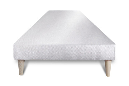 Ensemble Matelas Sommier 90x190 cm - Sommier Blanc (déjà monté) - Balmoral