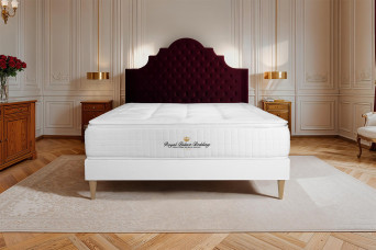 Ensemble Matelas Sommier 160x200 cm - Sommier Blanc (déjà monté) - George V Ensemble Matelas Sommier 160x200 cm - Sommier Blanc (déjà monté) - George V